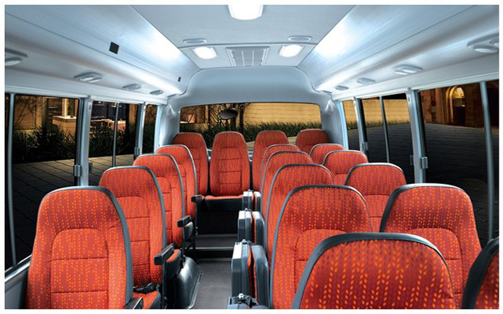 중형 16인승 미니 리무진 버스 내부