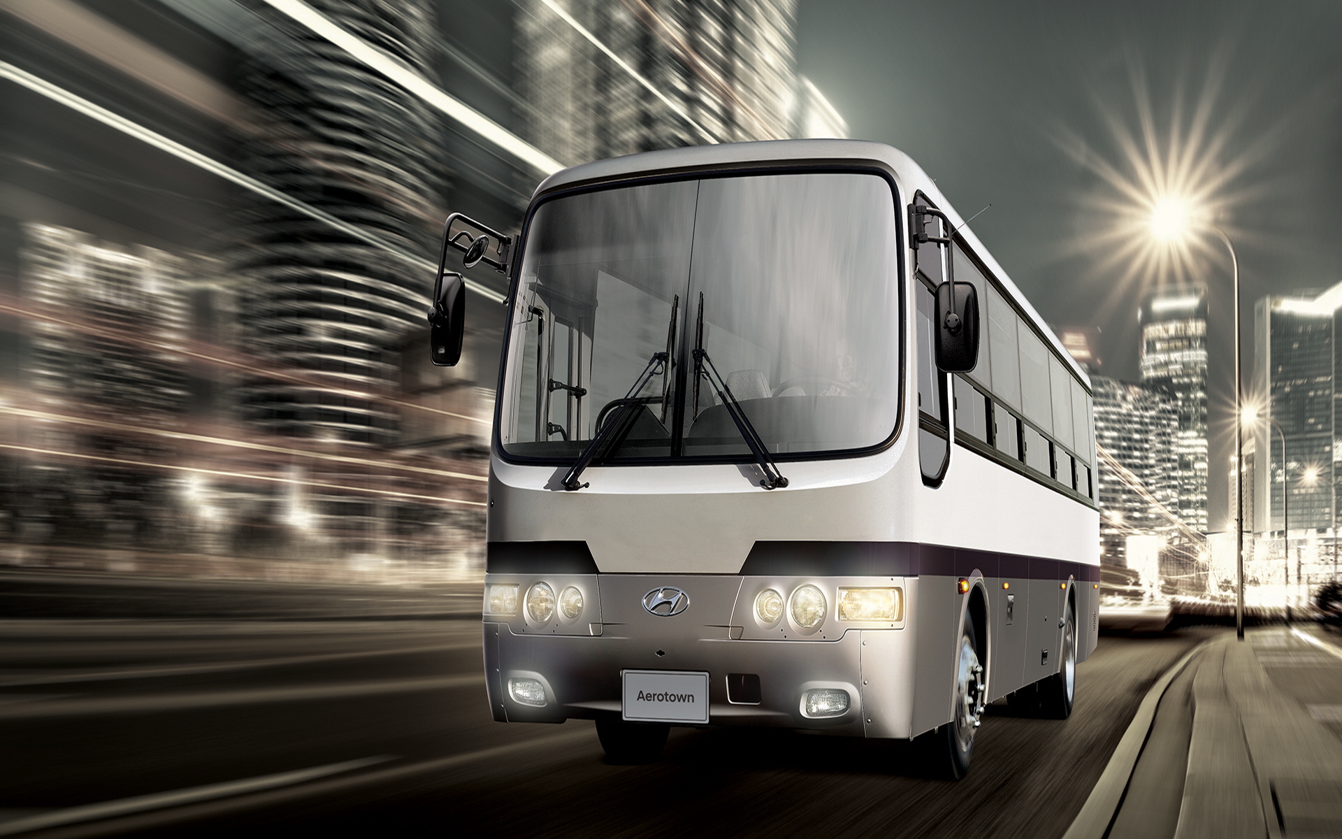 중형 19인승 리무진 버스 전면