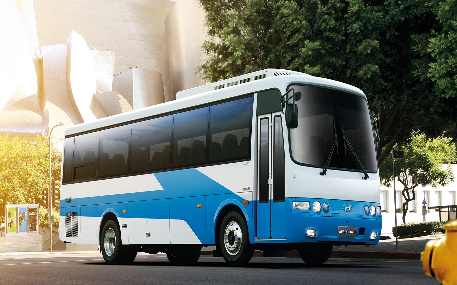 중형 19인승 리무진 버스 전면 우측