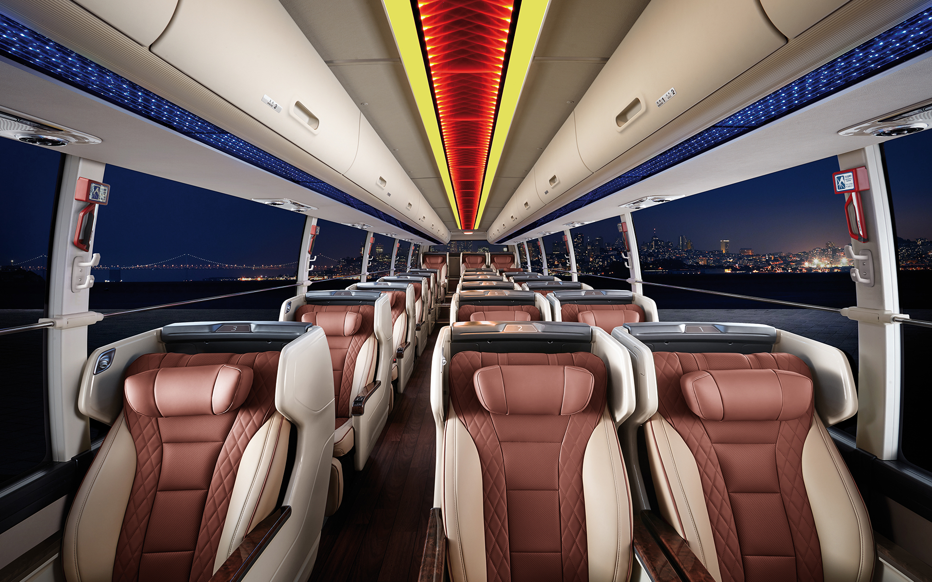 대형 21인승 프리미엄 리무진버스 내부