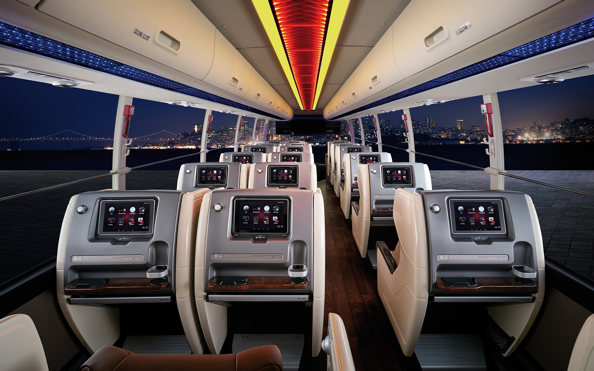 대형 21인승 프리미엄 리무진버스 내부2