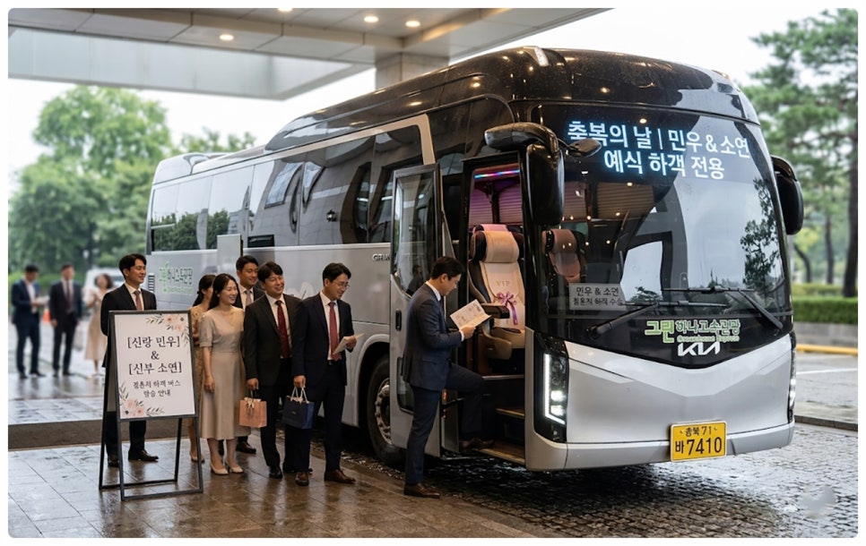 결혼식 하객 버스대절 늦지 않게 움직이려면 이것부터 정리해야 합니다